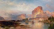 Thomas Moran Cliffs of Green River oil painting on canvas